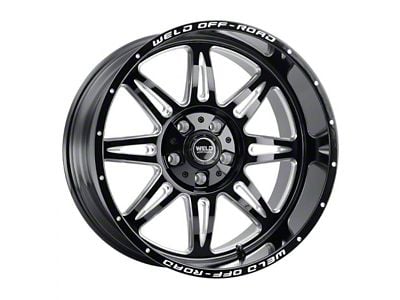 Weld Off-Road Cheyenne Gloss Black Milled 8-Lug Wheel; 20x9; 0mm Offset (11-14 Silverado 2500 HD)