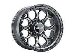 Weld Off-Road Ledge Eight Satin Gunmetal with Satin Black Ring 8-Lug Wheel; 20x9; 0mm Offset (11-14 Silverado 2500 HD)