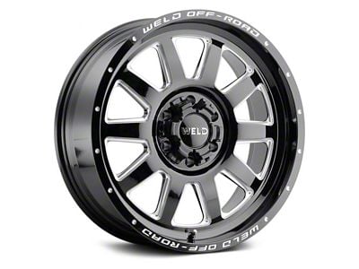 Weld Off-Road Stealth Gloss Black Milled 8-Lug Wheel; 20x9; 0mm Offset (11-14 Silverado 2500 HD)