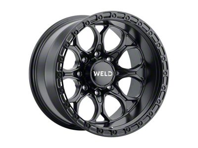 Weld Off-Road Ledge Eight Satin Black 8-Lug Wheel; 20x10; -18mm Offset (11-14 Silverado 3500 HD SRW)