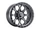 Weld Off-Road Ledge Eight Satin Gunmetal with Satin Black Ring 8-Lug Wheel; 20x9; 0mm Offset (11-14 Silverado 3500 HD SRW)