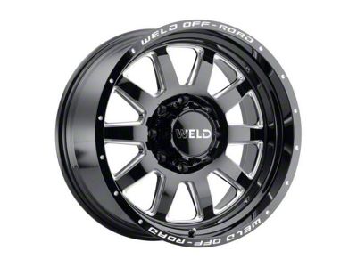 Weld Off-Road Stealth Gloss Black Milled 8-Lug Wheel; 20x10; -18mm Offset (11-14 Silverado 3500 HD SRW)