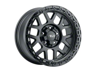 Weld Off-Road Cinch Satin Black with Gloss Black Ring 6-Lug Wheel; 17x9; 0mm Offset (07-14 Tahoe)