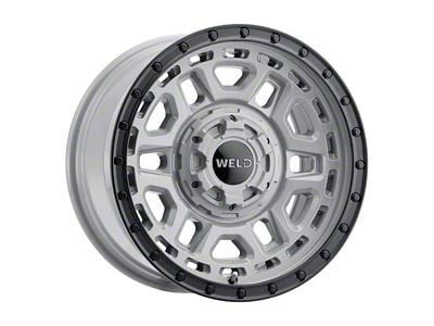 Weld Off-Road Crux Gloss Armor Gray with Satin Black Ring 6-Lug Wheel; 17x9; -12mm Offset (07-14 Tahoe)