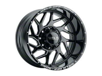 Weld Off-Road Fulcrum Gloss Black Milled 6-Lug Wheel; 22x10; -18mm Offset (07-14 Tahoe)