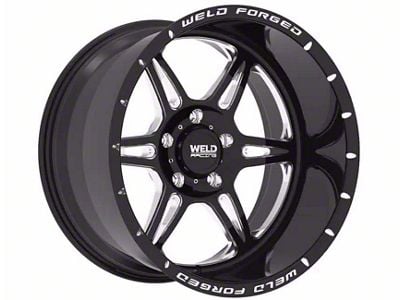 Weld Off-Road Cheyenne Six XT Gloss Black Milled 6-Lug Wheel; 22x12; -51mm Offset (07-14 Yukon)