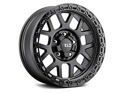 Weld Off-Road Cinch Satin Black with Gloss Black Ring 6-Lug Wheel; 17x10; -25mm Offset (07-14 Yukon)