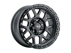 Weld Off-Road Cinch Satin Black with Gloss Black Ring 6-Lug Wheel; 17x9; -12mm Offset (07-14 Yukon)