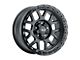 Weld Off-Road Cinch Satin Black with Gloss Black Ring 6-Lug Wheel; 17x9; -12mm Offset (07-14 Yukon)