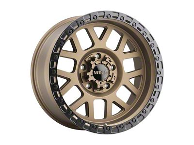 Weld Off-Road Cinch Satin Bronze with Satin Black Ring 8-Lug Wheel; 20x10; -18mm Offset (08-10 F-250 Super Duty)