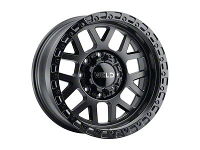 Weld Off-Road Cinch Satin Black with Gloss Black Ring 8-Lug Wheel; 20x9; 0mm Offset (08-10 F-350 Super Duty SRW)
