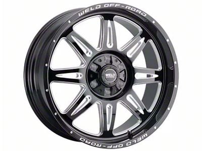 Weld Off-Road Cheyenne Gloss Black Milled 6-Lug Wheel; 22x12; -44mm Offset (09-14 F-150)