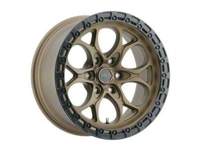 Weld Off-Road Ledge Six Satin Bronze with Satin Black Ring 6-Lug Wheel; 20x10; -18mm Offset (09-14 F-150)