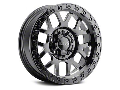 Weld Off-Road Cinch Gloss Black Milled 8-Lug Wheel; 20x10; -18mm Offset (10-18 RAM 3500 SRW)