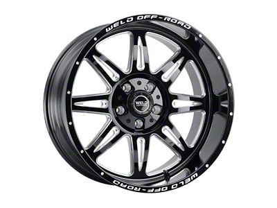 Weld Off-Road Cheyenne Gloss Black Milled 8-Lug Wheel; 20x10; -18mm Offset (11-16 F-250 Super Duty)