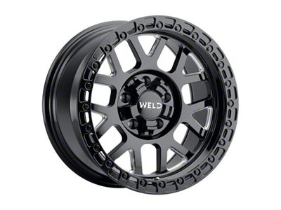 Weld Off-Road Cinch Gloss Black Milled 8-Lug Wheel; 20x10; -18mm Offset (11-16 F-250 Super Duty)