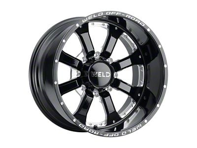 Weld Off-Road Granada Eight Gloss Black Milled 8-Lug Wheel; 20x9; 0mm Offset (11-16 F-250 Super Duty)