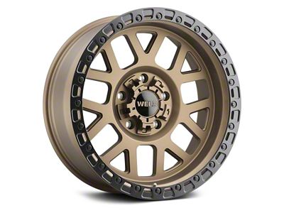 Weld Off-Road Cinch Satin Bronze with Satin Black Ring 8-Lug Wheel; 20x10; -18mm Offset (11-16 F-350 Super Duty SRW)