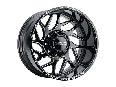 Weld Off-Road Fulcrum Gloss Black Milled 8-Lug Wheel; 20x12; -44mm Offset (11-16 F-350 Super Duty SRW)