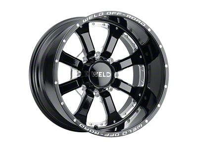 Weld Off-Road Granada Eight Gloss Black Milled 8-Lug Wheel; 20x10; -18mm Offset (11-16 F-350 Super Duty SRW)