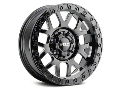 Weld Off-Road Cinch Gloss Black Milled 6-Lug Wheel; 20x9; 0mm Offset (14-18 Sierra 1500)