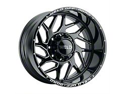 Weld Off-Road Fulcrum Gloss Black Milled 6-Lug Wheel; 20x12; -44mm Offset (14-18 Sierra 1500)