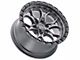 Weld Off-Road Ledge Six Satin Gunmetal with Satin Black Ring 6-Lug Wheel; 18x9; -12mm Offset (14-18 Sierra 1500)