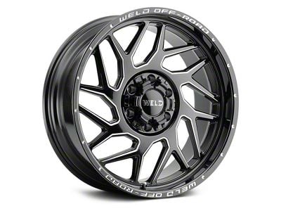 Weld Off-Road Fulcrum Gloss Black Milled 6-Lug Wheel; 20x9; 20mm Offset (14-18 Silverado 1500)