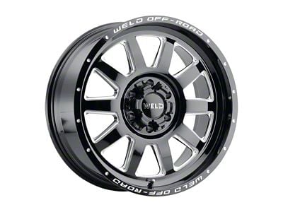 Weld Off-Road Stealth Gloss Black Milled 6-Lug Wheel; 18x9; 0mm Offset (15-20 F-150)