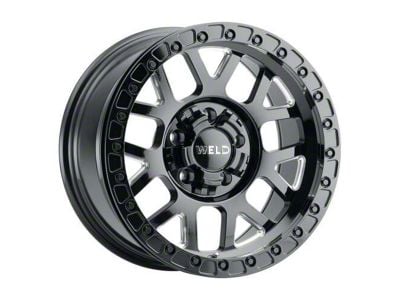 Weld Off-Road Cinch Beadlock Gloss Black Milled 6-Lug Wheel; 17x9; -12mm Offset (15-20 Tahoe)