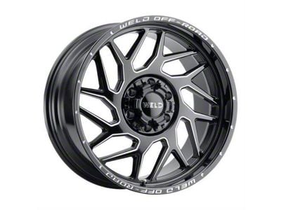 Weld Off-Road Fulcrum Gloss Black Machined 6-Lug Wheel; 22x12; -44mm Offset (15-20 Tahoe)