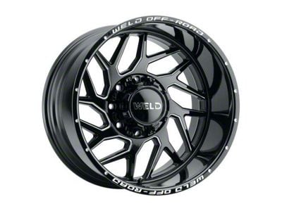 Weld Off-Road Fulcrum Gloss Black Milled 6-Lug Wheel; 22x12; -44mm Offset (15-20 Tahoe)