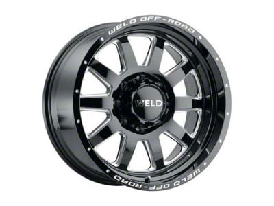 Weld Off-Road Stealth Gloss Black Milled 6-Lug Wheel; 20x10; -18mm Offset (15-20 Tahoe)