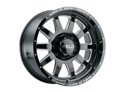 Weld Off-Road Stealth Gloss Black Milled 6-Lug Wheel; 20x9; 13mm Offset (15-20 Tahoe)