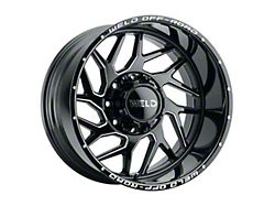 Weld Off-Road Fulcrum Gloss Black Milled 6-Lug Wheel; 22x12; -44mm Offset (15-20 Yukon)