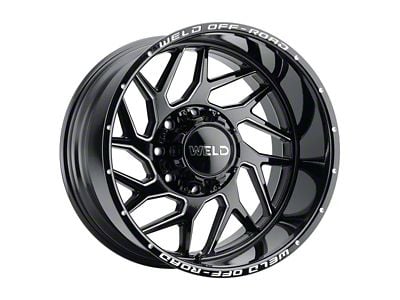 Weld Off-Road Fulcrum Gloss Black Milled 8-Lug Wheel; 20x12; -44mm Offset (17-22 F-250 Super Duty)