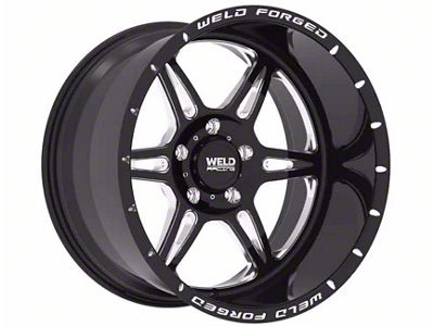 Weld Off-Road Cheyenne Six XT Gloss Black Milled 6-Lug Wheel; 22x12; -51mm Offset (19-23 Ranger)