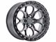 Weld Off-Road Ledge Six Satin Gunmetal with Satin Black Ring 6-Lug Wheel; 18x9; -12mm Offset (19-23 Ranger)