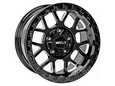 Weld Off-Road Cinch Beadlock Gloss Black Milled 6-Lug Wheel; 17x9; -12mm Offset (09-14 F-150)