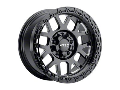 Weld Off-Road Cinch Gloss Black Milled 8-Lug Wheel; 20x10; -18mm Offset (23-24 F-250 Super Duty)