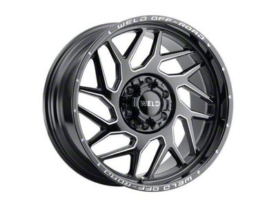 Weld Off-Road Fulcrum Gloss Black Machined 6-Lug Wheel; 22x12; -44mm Offset (24-25 Ranger)