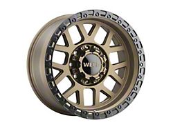 Weld Off-Road Cinch Satin Bronze with Satin Black Ring 6-Lug Wheel; 20x10; -18mm Offset (23-24 Canyon)