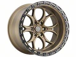 Weld Off-Road Ledge Six Satin Bronze with Satin Black Ring 6-Lug Wheel; 18x9; -12mm Offset (23-24 Canyon)