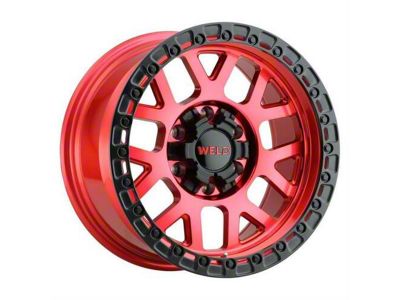 Weld Off-Road Cinch Candy Red 6-Lug Wheel; 17x9; -12mm Offset (23-24 Colorado)