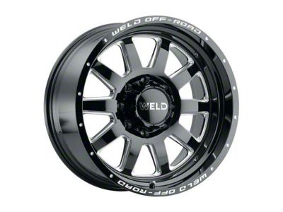 Weld Off-Road Stealth Gloss Black Milled 6-Lug Wheel; 20x9; 13mm Offset (23-24 Colorado)