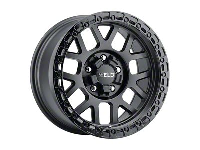 Weld Off-Road Cinch Satin Black with Gloss Black Ring 5-Lug Wheel; 17x8.5; 38mm Offset (87-90 Dakota)