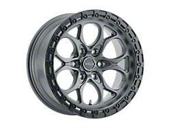 Weld Off-Road Ledge Six Satin Gunmetal with Satin Black Ring 6-Lug Wheel; 18x9; -12mm Offset (21-25 F-150)