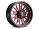 Weld Off-Road Scorch Gloss Black with Red Milled Spokes 8-Lug Wheel; 20x10; -18mm Offset (17-22 F-250 Super Duty)