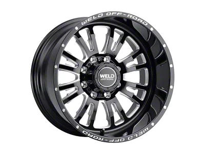 Weld Off-Road Slingblade Gloss Black Milled 8-Lug Wheel; 20x10; -19mm Offset (23-25 F-350 Super Duty SRW)