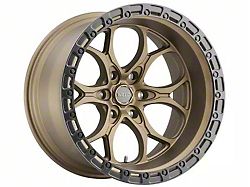 Weld Off-Road Ledge Six Satin Bronze with Satin Black Ring 6-Lug Wheel; 18x9; -12mm Offset (19-25 Sierra 1500)